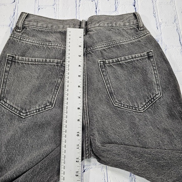 Pacsun Pants Gray Jeans High Rise Straight Frayed Hem Grunge Punk WOMENS SIZE 25 - Picture 12 of 12